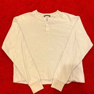 Brandy Melville Button Powder Blue Sweatshirt